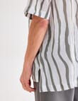Ella J Short Sleeve Shirt, Sage Stripe product photo View 05 S