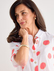 Ella J Short Sleeve Shirt, Coral Spot product photo View 04 S