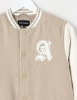 No Issue Varsity Jacket, Stone product photo View 02 S