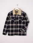 No Issue Shacket Sherpa Lined Jacket, Black product photo