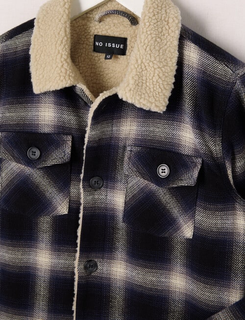 No Issue Shacket Sherpa Lined Jacket, Black product photo View 02 L