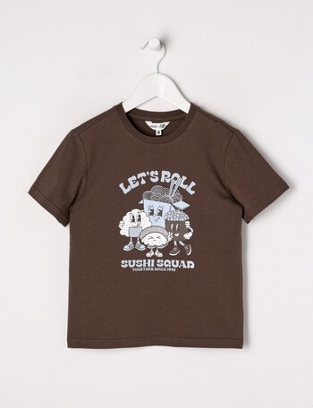 Mac & Ellie Sushi Short Sleeve Tee, Chocolate product photo