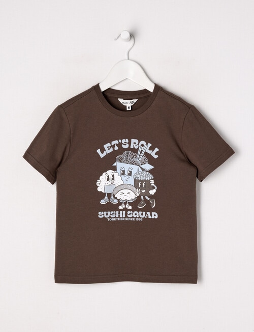 Mac & Ellie Sushi Short Sleeve Tee, Chocolate product photo