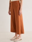 Jigsaw Romaine Linen Blend Crop Pants, Bronze product photo View 05 S