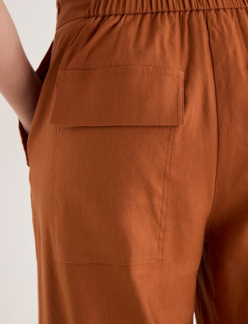 Jigsaw Romaine Linen Blend Crop Pants, Bronze product photo View 07 L