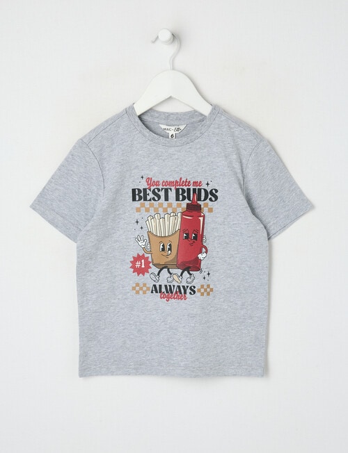 Mac & Ellie Best Buds Short Sleeve Tee, Grey Marle product photo