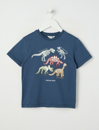 Mac & Ellie Dino Glow Short Sleeve Tee, Ink product photo