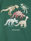 Mac & Ellie Dino Glow Short Sleeve Tee, Green product photo View 02 S