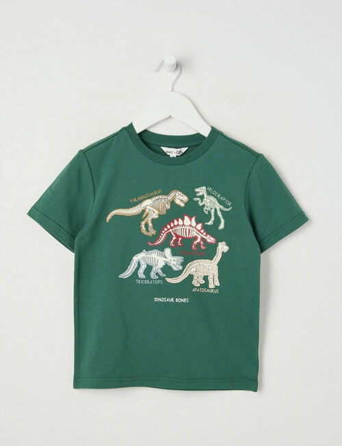 Mac & Ellie Dino Glow Short Sleeve Tee, Green product photo View 03 L