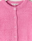 Mac & Ellie Fluffy Knit Cardigan, Candy Pink product photo View 02 S