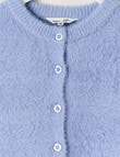 Mac & Ellie Fluffy Knit Cardigan, Periwinkle product photo View 02 S