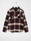 No Issue Check Long Sleeve Shirt, Burgundy product photo