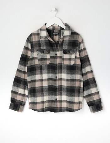 No Issue Check Long Sleeve Shirt, Grey product photo