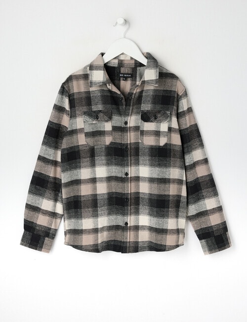 No Issue Check Long Sleeve Shirt, Grey product photo
