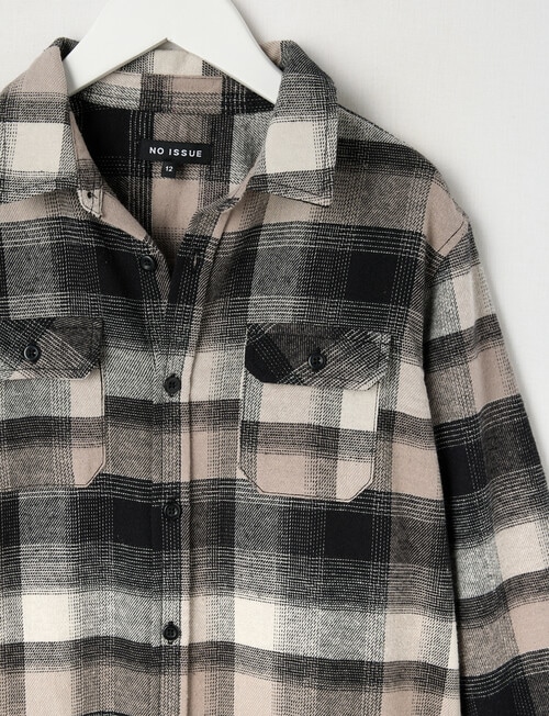 No Issue Check Long Sleeve Shirt, Grey product photo View 02 L