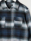 No Issue Check Long Sleeve Shirt, Petrol product photo View 03 S