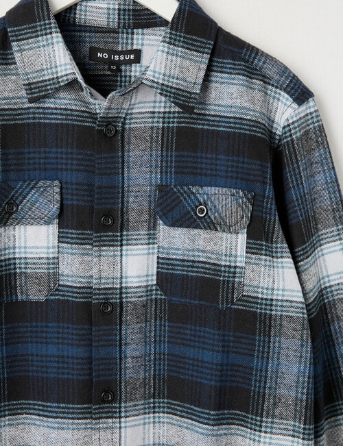 No Issue Check Long Sleeve Shirt, Petrol product photo View 03 L