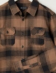 No Issue Check Long Sleeve Shirt, Brown product photo View 02 S