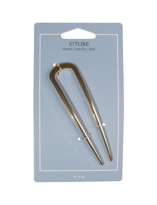 Mae French Hair Pin, Gold product photo View 02 L