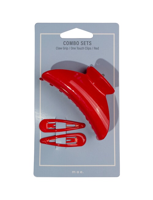 Mae Claw Grip And One Touch Clips, Red product photo View 02 L