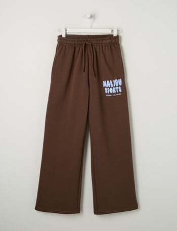 Switch Malibu Wide Leg Trackpant, Chocolate & Sky product photo