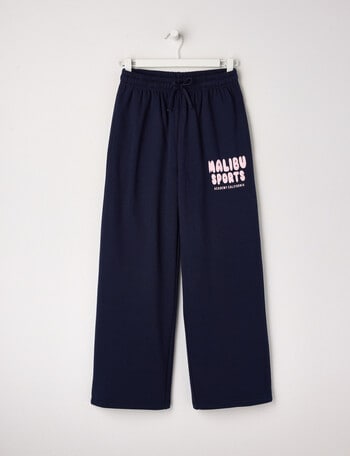 Switch Malibu Wide Leg Trackpant, Navy & Baby Pink product photo