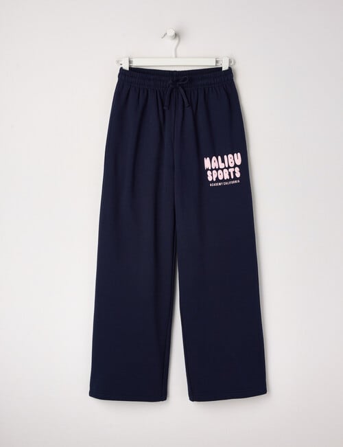 Switch Malibu Wide Leg Trackpant, Navy & Baby Pink product photo