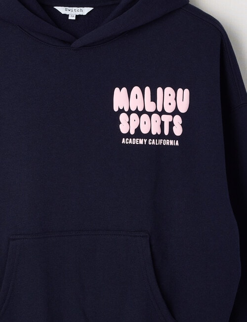 Switch Malibu Sports Oversized Hoodie, Navy & Baby Pink product photo View 03 L