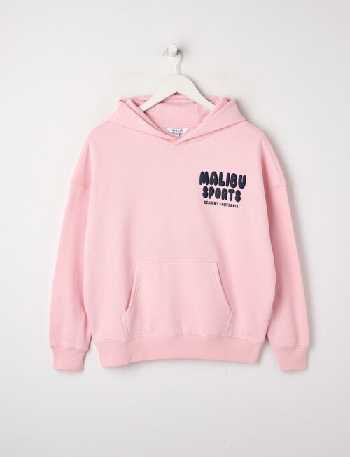 Switch Malibu Sports Oversized Hoodie, Baby Pink & Navy product photo