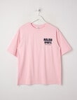 Switch Malibu Sports Short Sleeve Oversized Tee, Baby Pink product photo