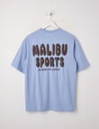 Switch Malibu Sports Short Sleeve Oversized Tee, Sky & Chocolate product photo View 02 S
