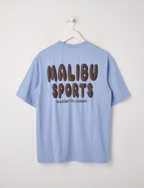 Switch Malibu Sports Short Sleeve Oversized Tee, Sky & Chocolate product photo View 02 L