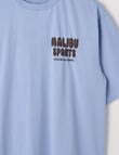 Switch Malibu Sports Short Sleeve Oversized Tee, Sky & Chocolate product photo View 03 S
