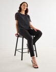 Oliver Black Polka Dot Double Layer Top, Black product photo View 03 S