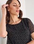 Oliver Black Polka Dot Double Layer Top, Black product photo View 04 S