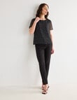 Oliver Black Polka Dot Double Layer Top, Black product photo View 07 S