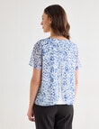 Oliver Black Abstract Double Layer Top, Blue product photo View 02 S