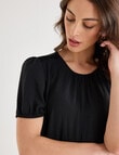 Oliver Black Short Sleeve Detail Top, Black product photo View 04 S