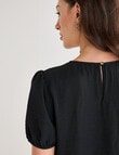 Oliver Black Short Sleeve Detail Top, Black product photo View 05 S
