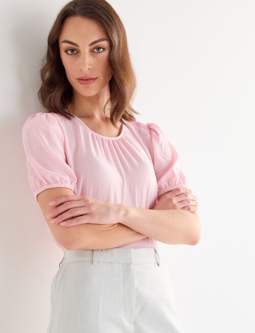 Oliver Black Short Sleeve Detail Top, Blossom product photo View 06 L