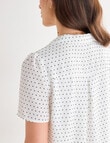 Oliver Black Pleated Shirt, Polka Dot product photo View 06 S