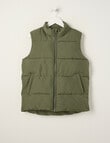 No Issue Puffer Vest, Khaki product photo