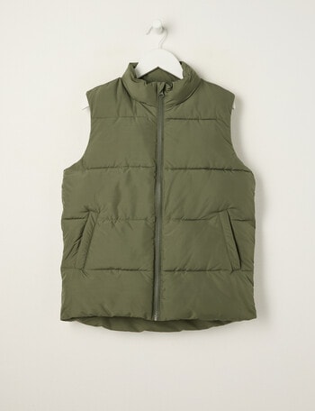 No Issue Puffer Vest, Khaki product photo