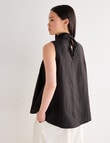 State of play Yara High Neck Top, Black product photo View 02 S