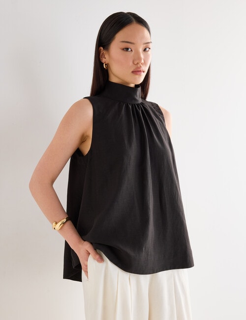 State of play Yara High Neck Top, Black product photo View 06 L