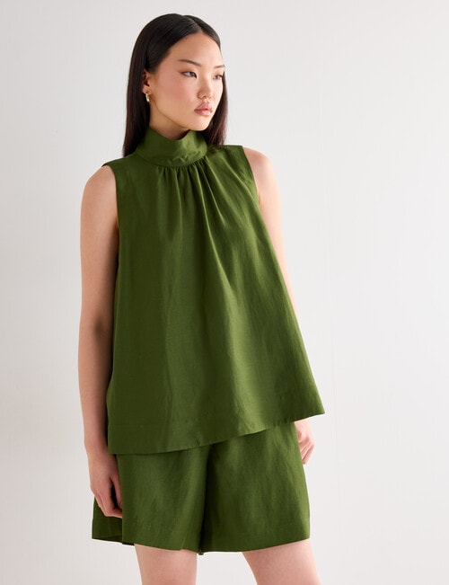 State of play Yara High Neck Top, Green product photo View 04 L