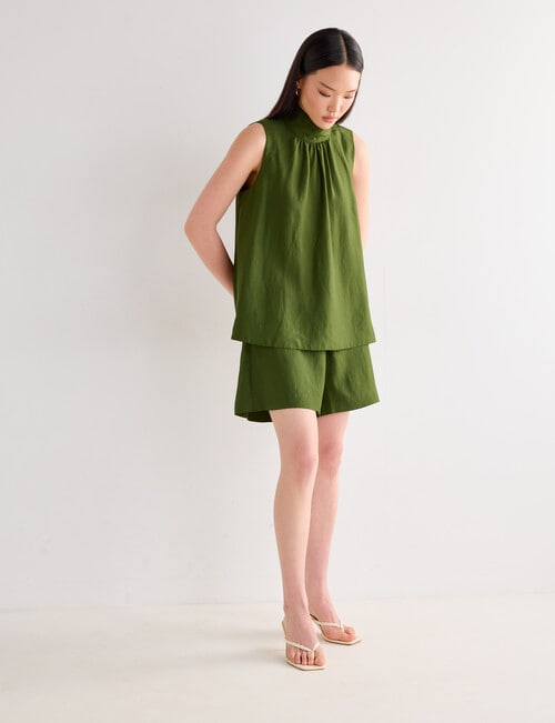 State of play Yara High Neck Top, Green product photo View 06 L