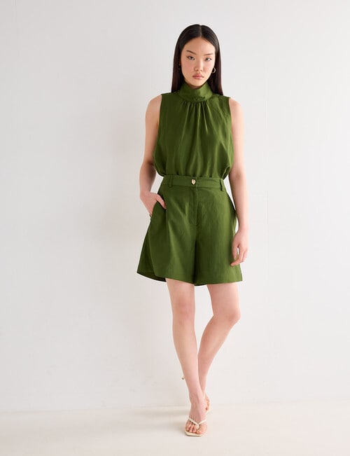 State of play Yara High Neck Top, Green product photo View 08 L