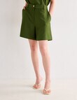 State of play Benedito Button Front Shorts, Green product photo