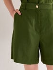 State of play Benedito Button Front Shorts, Green product photo View 04 S